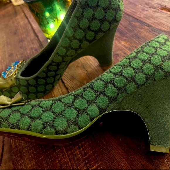 Poetic Licence Green Polka Dot Heels - Picture 4 of 8